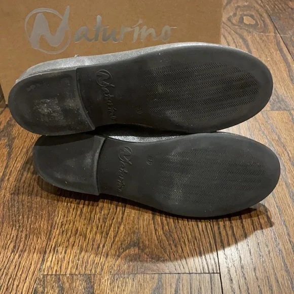Naturino Norcia girls silver ballet flat shoe 35 - Picture 7 of 9